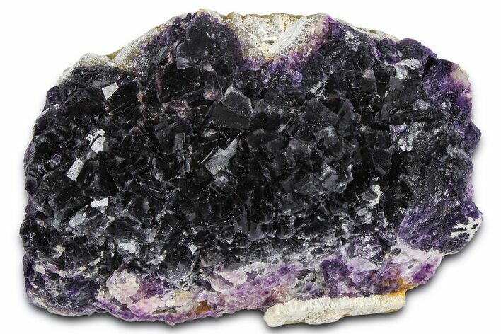 Deep Purple Cubic Fluorite Crystal Cluster - China #364677